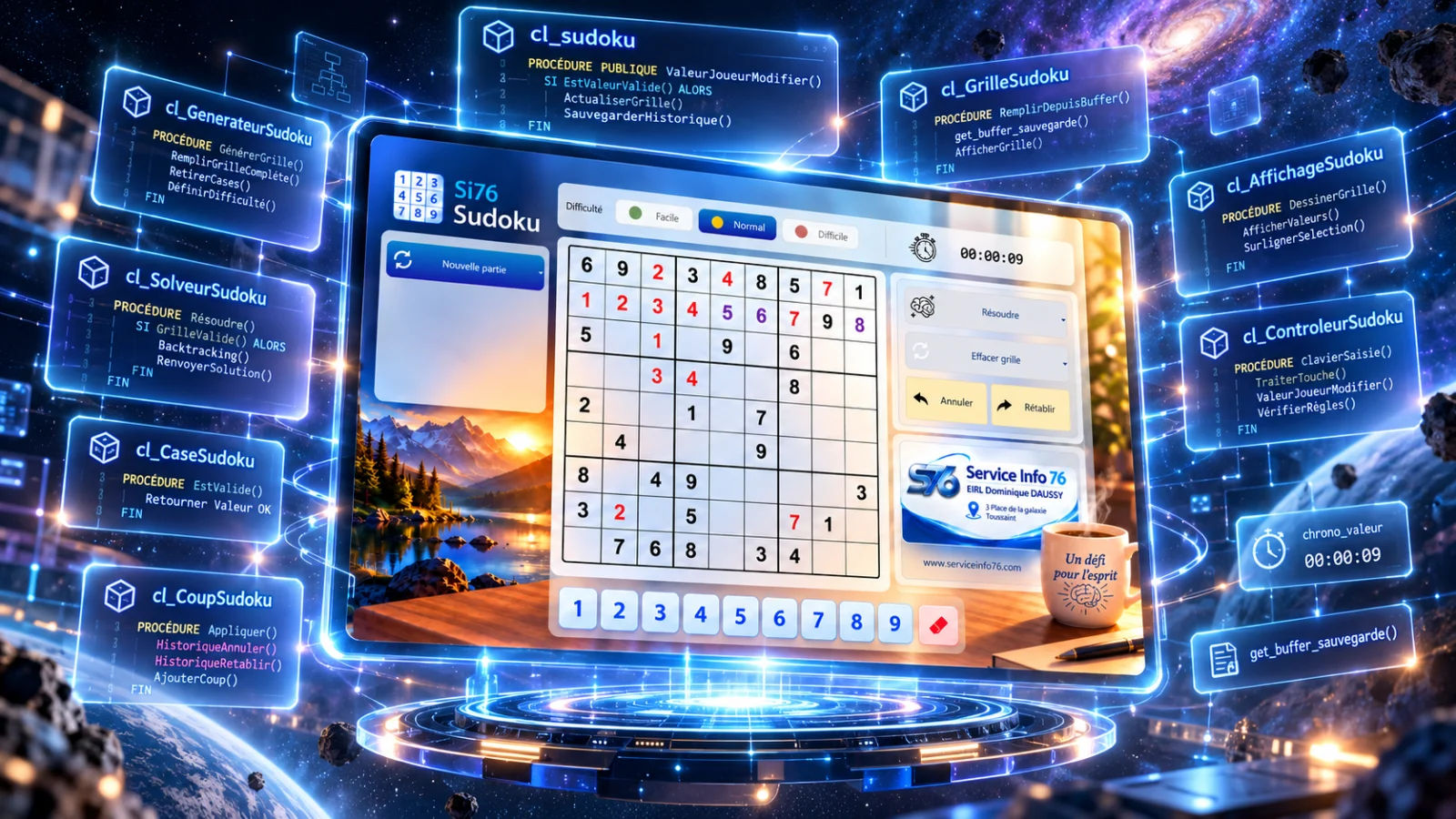 Illustration de Sudoku WINDEV – Démonstration POO et architecture