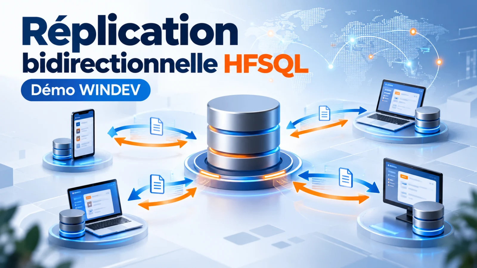 Illustration de Réplication bidirectionnelle HFSQL pour WINDEV